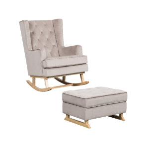 Nursery Collective Nursing Rocking Chair & Footstool Bundle - Mi