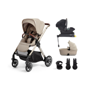 Silver Cross Reef Pushchair With First Bed Folding Carrycot & Tr