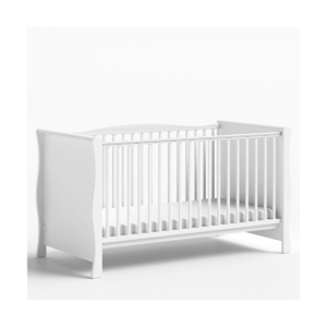 Aya Leo Sleigh Cotbed - White