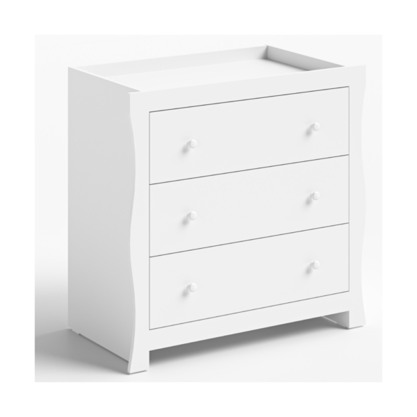 Aya Leo Sleigh Dresser - White