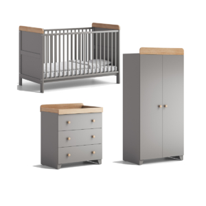 Aya Neo 3 Piece Roomset - Grey/Oak