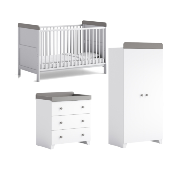 Aya Neo 3 Piece Roomset - White/Grey