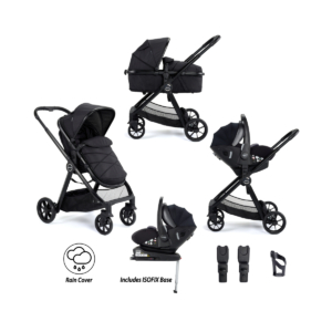 Babymore Mimi 3 in 1 Travel System Bundle with Pecan i-Size Cars