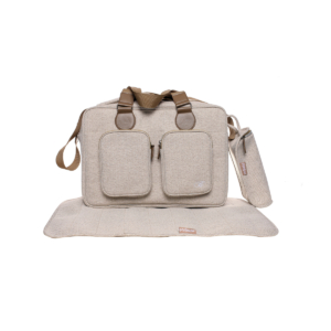 My Babiie Billie Faiers Deluxe Changing Bag - Herringbone Oatmea