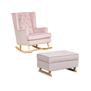 Nursery Collective Nursing Rocking Chair & Footstool Bundle - Du