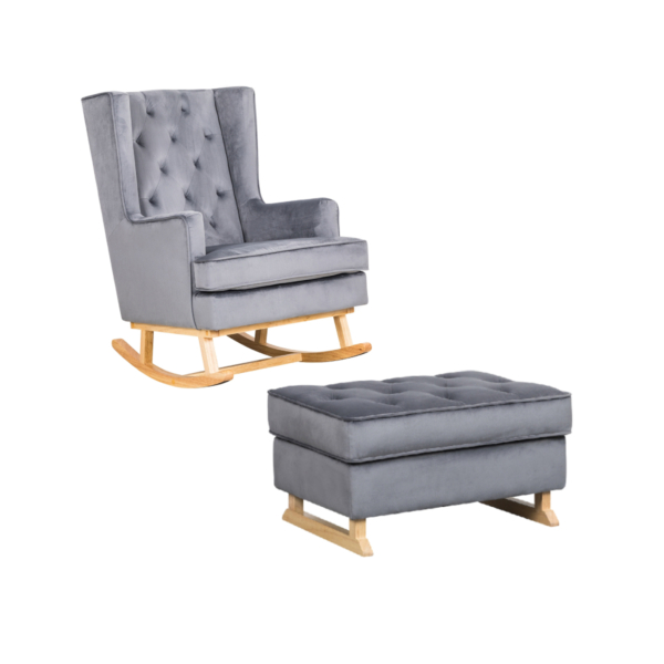 Nursery Collective Nursing Rocking Chair & Footstool Bundle - Mi