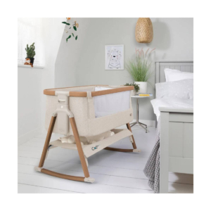 Tutti Bambini CoZee AIR Bedside Crib - Scandinavian Walnut/Ecru