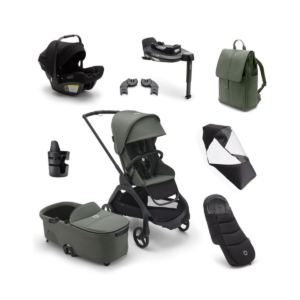 Bugaboo Dragonfly Ultimate Travel System Bundle - Black/Forest G