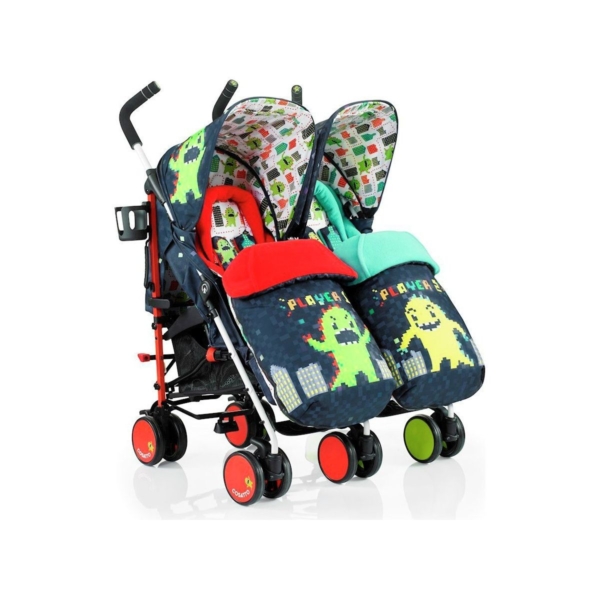 Cosatto Supa Dupa Twin Stroller - Monster Arcade (CL)