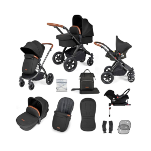 Ickle Bubba Stomp Luxe Black Frame Travel System with Galaxy Car