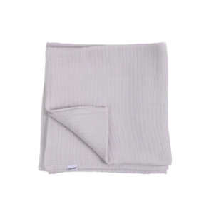 Kiki & Sebby 100% Cotton Muslin Blanket - Grey