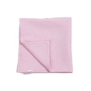Kiki & Sebby 100% Cotton Muslin Blanket - Pink