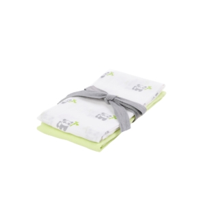 Kiki & Sebby Bamboo Pack Of 2 Cotton Muslin Swaddle Blankets –