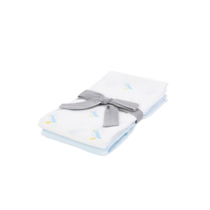 Kiki & Sebby Bamboo Pack Of 2 Cotton Muslin Swaddle Blankets –