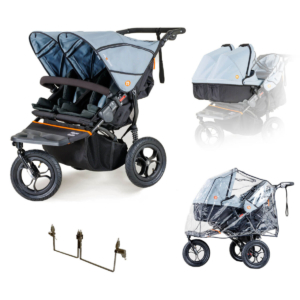 Out n About Double Nipper V5 Twin Starter Bundle-Rock Salt Grey