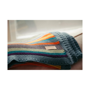 Tutti Bambini Cozee Knitted Blanket - Multicolour Stripe (CL)