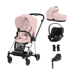 Cybex Mios Cloud T i-Size Bundles - Chrome Black/Peach Pink