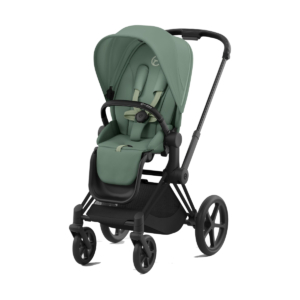 Cybex Priam Pushchair - Matt Black/Leaf Green