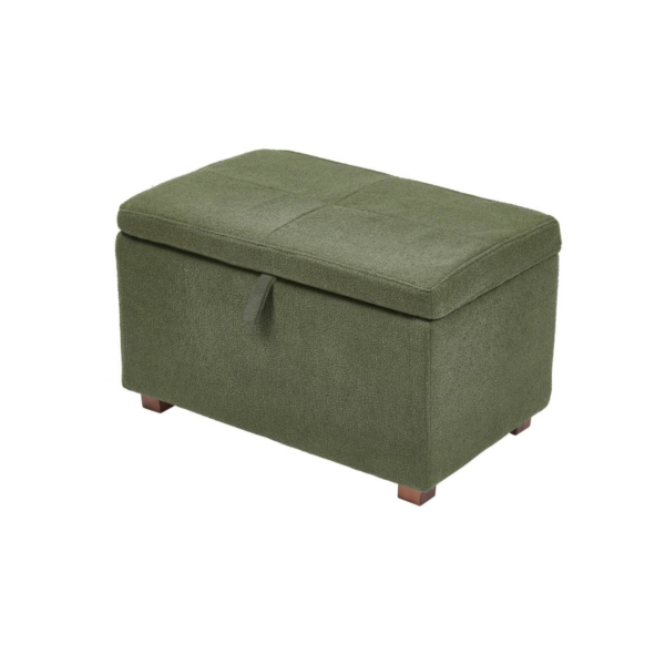 Gaia Serena Footstool - Forest Boucle/Walnut