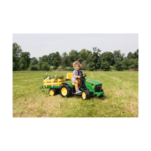 Peg Perego John Deere Ground Force Childrens Ride On Tractor Wit